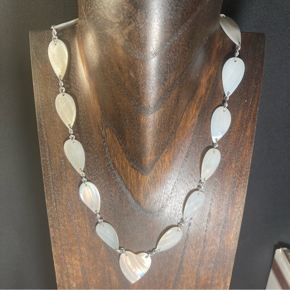 Necklace mother of pearl shell heart - Picture 2 of 16